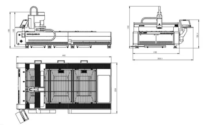 Máquina de corte por láser de fibra CNC de hoja de metal 1000W