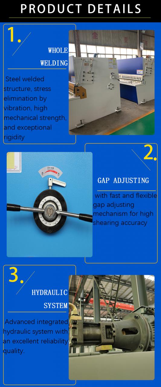 Máquina de corte de guillotina hidráulica Qc12y 8 * 6000 mm Guillotina Industrial Hoja de metal Aluminio Corte de acero inoxidable Cizalla M