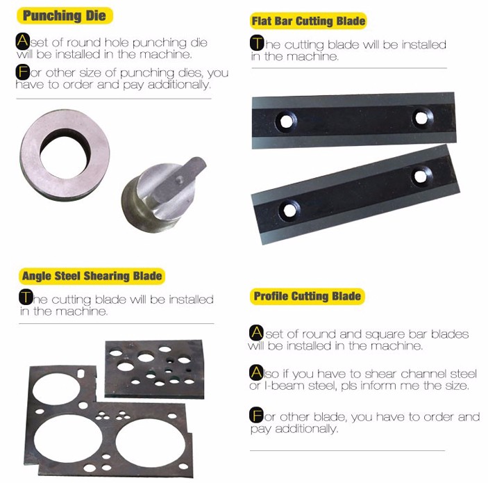 Cizalla y punzonadora combinadas de trabajador de hierro hidráulico multifuncional de la serie Q35y