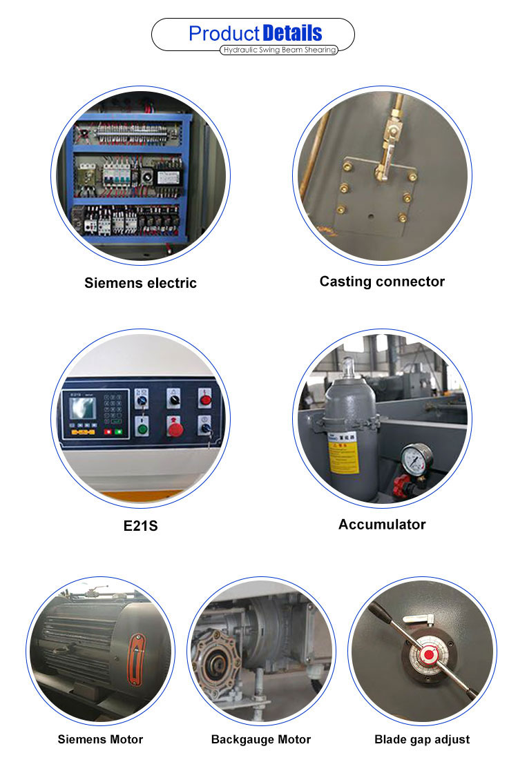 Qc12y-6x5000 Cnc Hydraulic Shearing Machine For Sheet Metal Cutting With Ce Cizalla hidráulica Qc12y-6x5000 CNC para corte de chapa con Ce